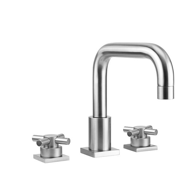 Jaclo - Contempo Downtown Roman Tub Set with Low Contempo Cross Handles and Square Escutcheons