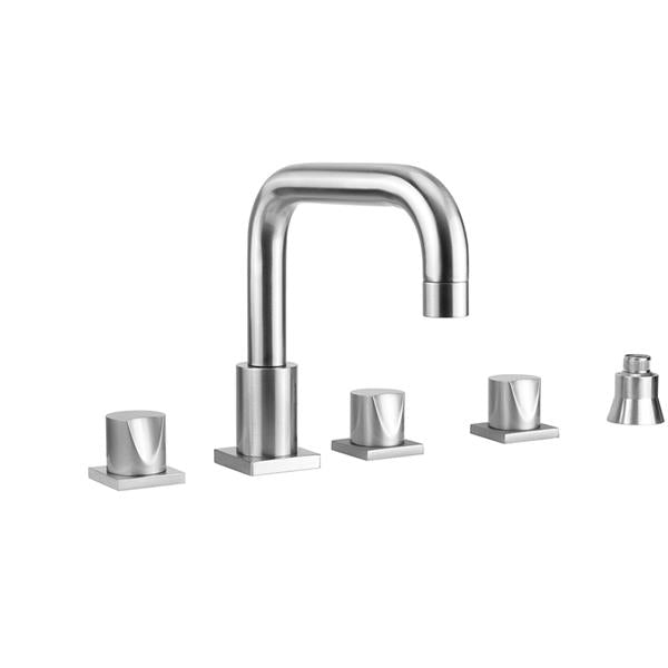 Jaclo - Contempo Downtown Roman Tub Set with Thumb Handles and Straight Handshower Holder