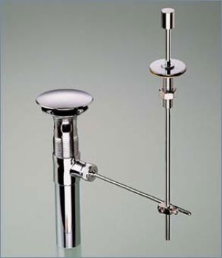 Vola - A17 1-1/4 Inch Pop-Up Waste With Lift-Rod For Use With Deck-Mounted Basin Faucets