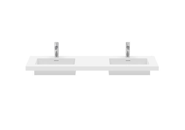 Roca Bath - Maris Solid Surface Top With Washbasin, Double - White