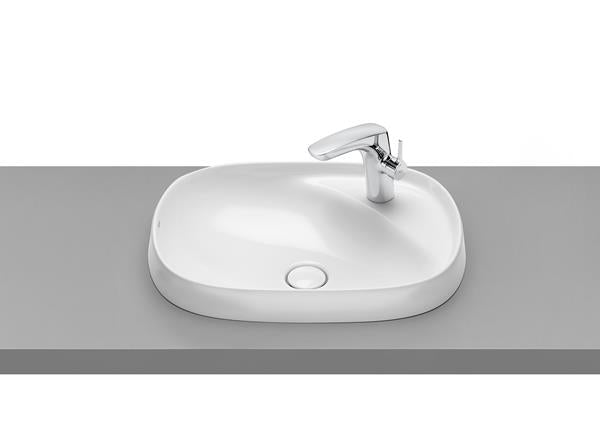 Roca Bath - Beyond Fineceramic Drop-In Sink 23 Inch - Glossy White