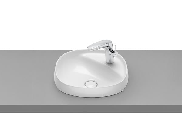 Roca Bath - Beyond Fineceramic Drop-In Sink 18 Inch - Glossy White