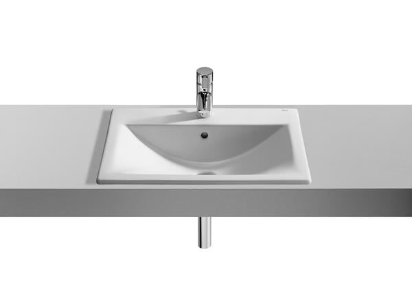 Roca Bath - Diverta Drop-In Sink 20 Inch - Glossy White