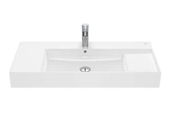 Roca Bath - Inspira Fineceramic Wall-Hung/Vanity Sink 40 Inch - Glossy White
