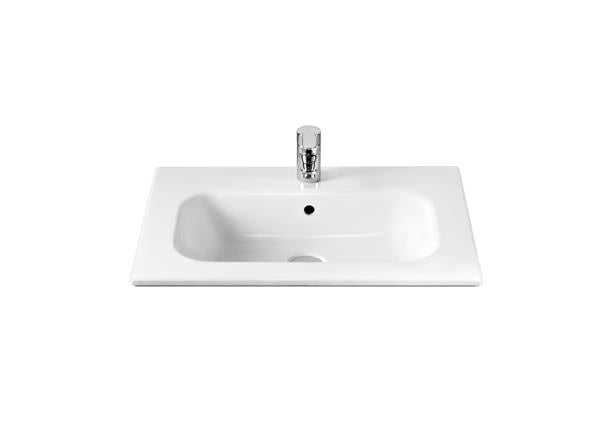 Roca Bath - Victoria Rectangular Vanity Sink 24 Inch - Glossy White