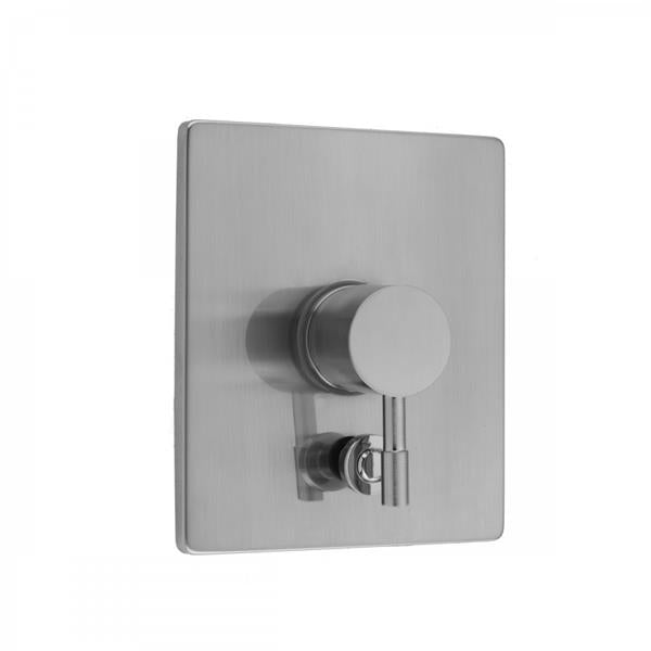 Jaclo - Rectangle Plate With Round Contempo Lever Trim For Pressure Balance Cycling Valve With Built-in Diverter (J-DIV-CSV)