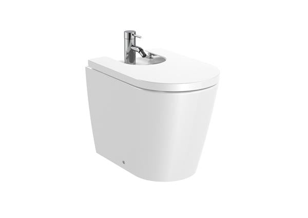 Roca Bath - Inspira Floor Standing Round Bidet - Glossy White