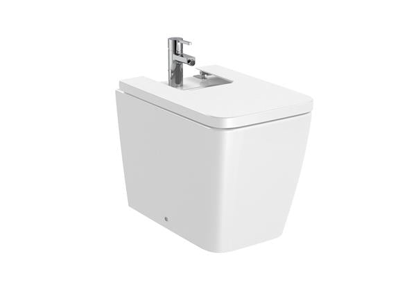 Roca Bath - Inspira Floor Standing Square Bidet - Glossy White