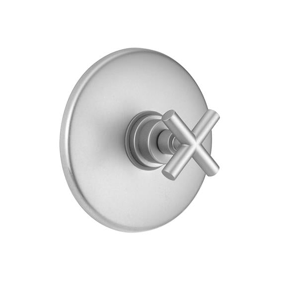Jaclo - Round Plate with Contempo Slim Cross Trim for Pressure Balance Cycling Valve (J-CSV)