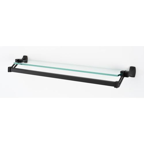 Alno - Cube 25 Inch Glass Shelf W/Towel Bar