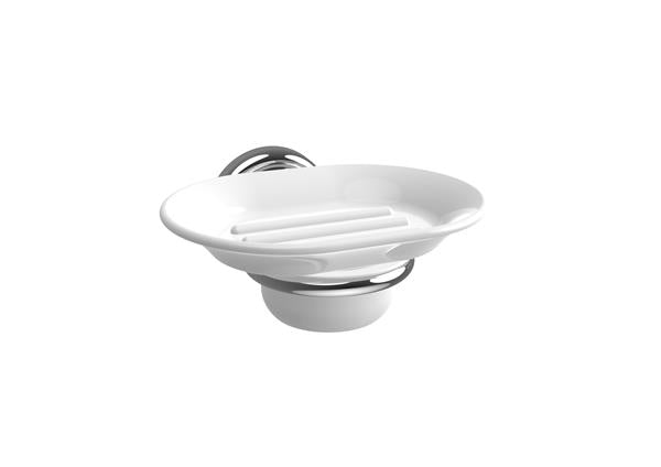 Roca Bath - Carmen Wall-Mounted Soap Dish - White/Chrome