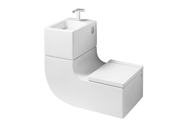 Roca Bath - W+W Wall-Hung Toilet + Sink + Faucet - White