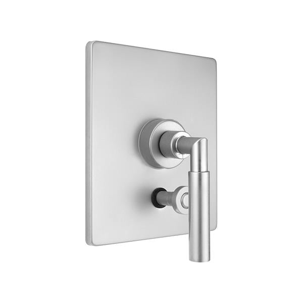 Jaclo - Rectangle Plate With Round Contempo Hub Base Lever Trim For Pressure Balance Cycling Valve With Built-in Diverter (J-DIV-CSV)