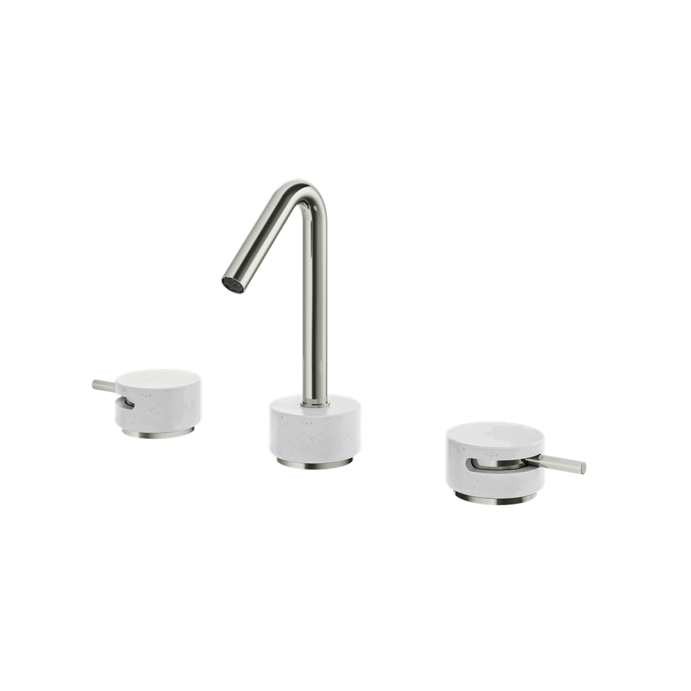 Aquabrass - Marmo Carrara Widespread Faucet 8 Inch CC