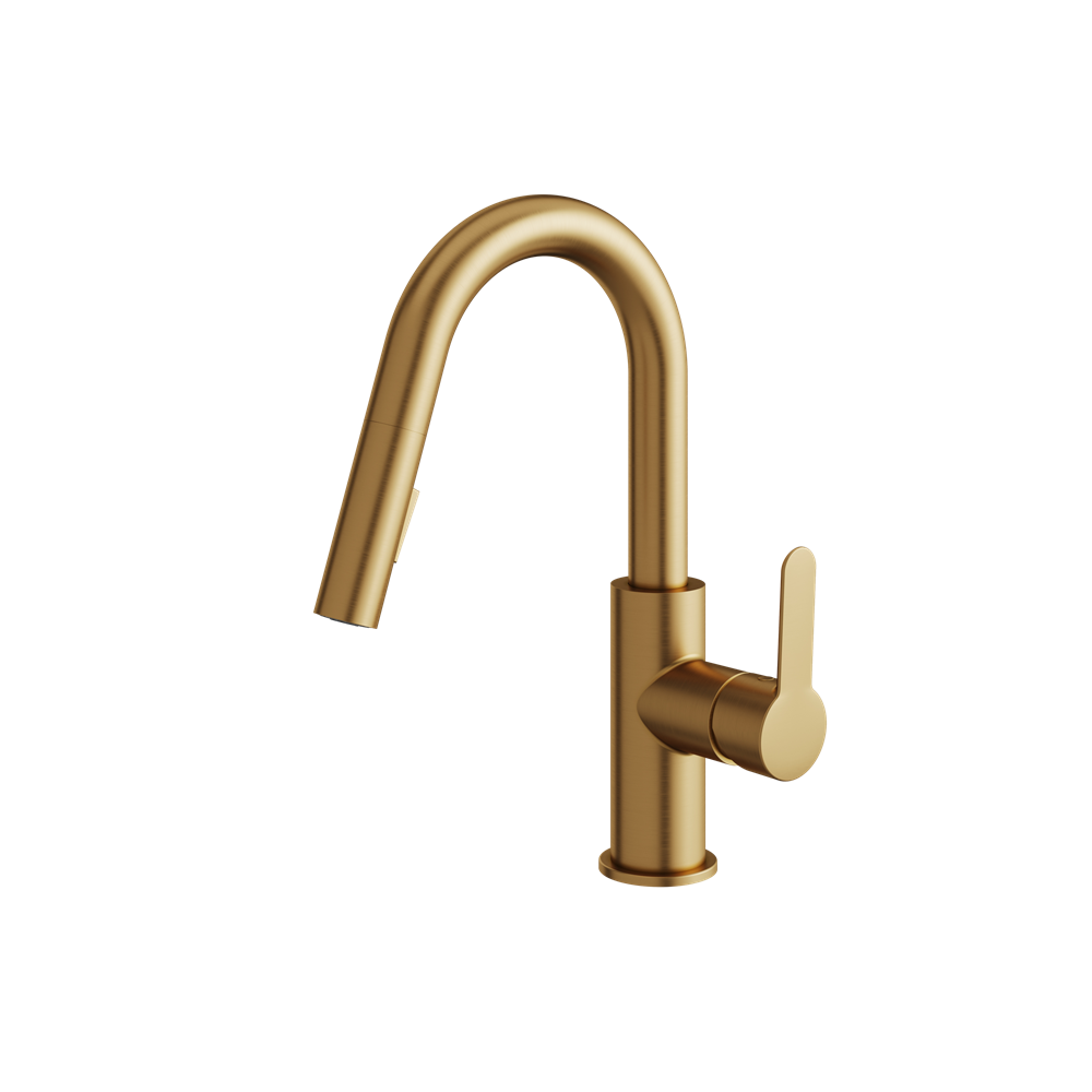 Aquabrass - Barley Prep Pull-Down Dual Stream Kitchen Faucet