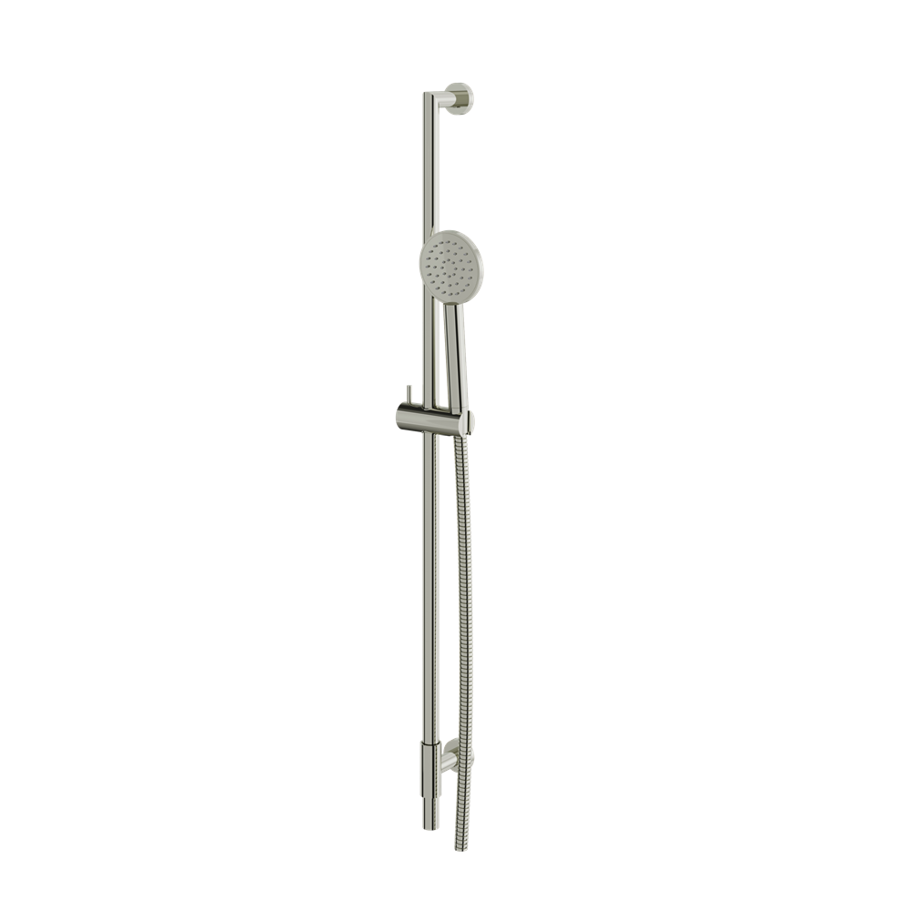 Aquabrass - Complete Round Shower Rail with Round Brass Handshower