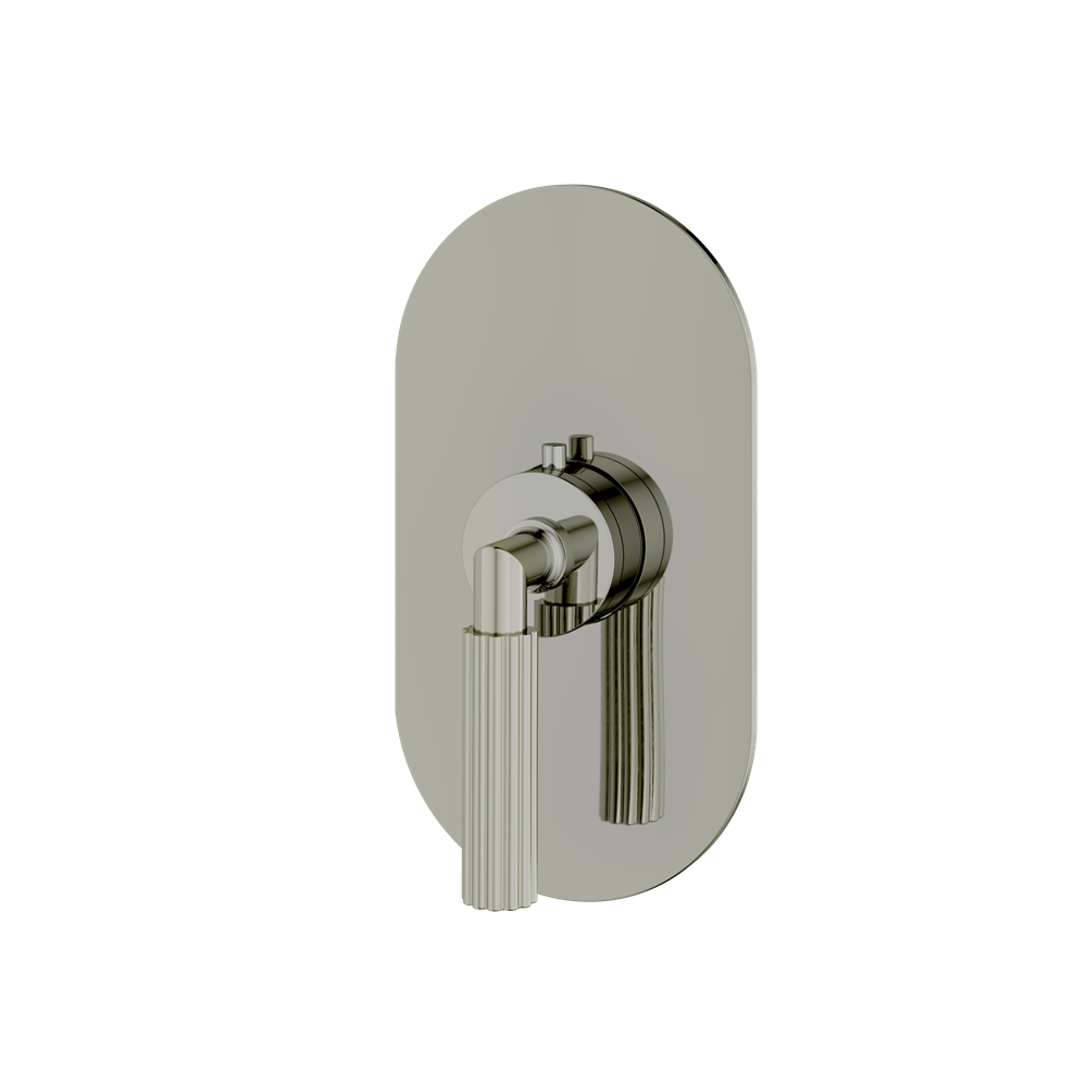 Aquabrass - Montebello Round Trim Set for Shut-Off Thermostatic Valve