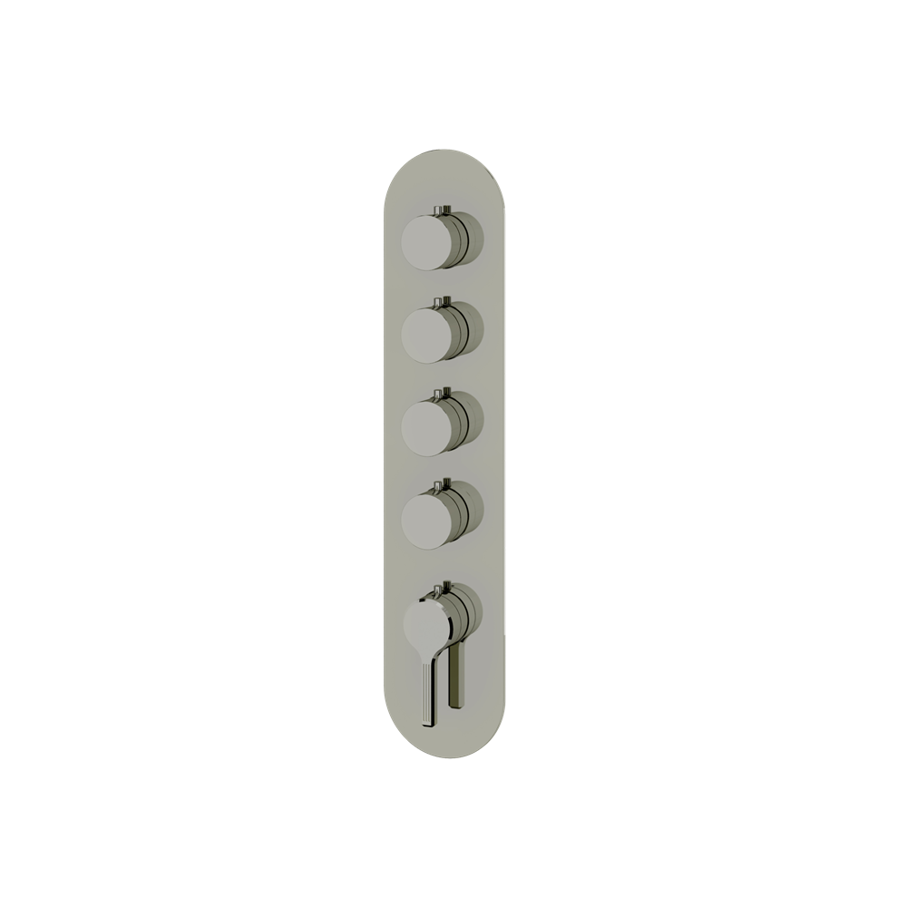 Aquabrass - Ariston Round Trim Set for 4 Shut-Off Thermostatic Valve
