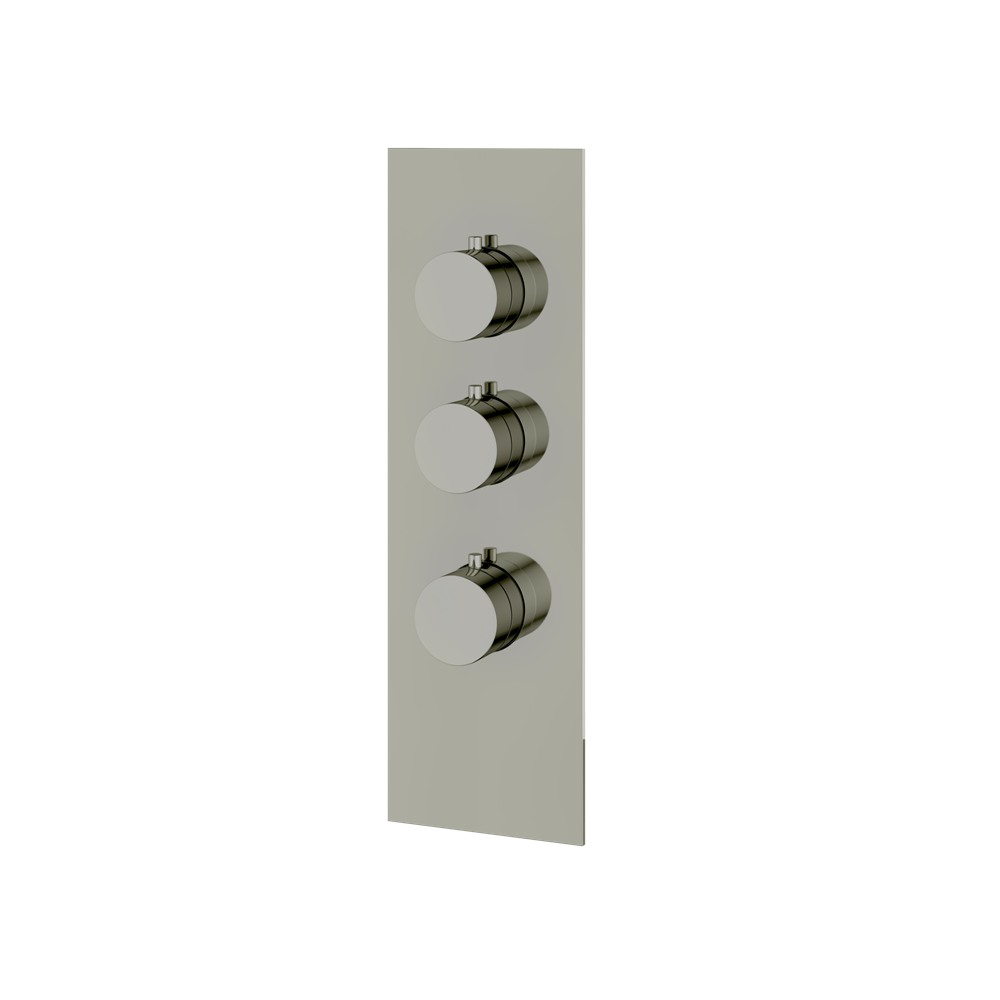 Aquabrass - Square/Round Trim Set for 2 Shut-Off Thermostatic Valve