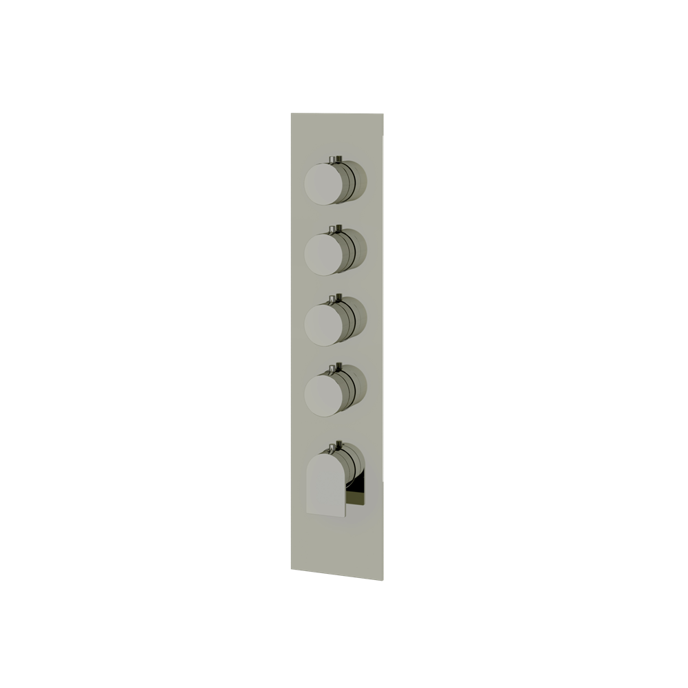 Aquabrass - Alpha Square/Round Trim Set for 4 Shut-Off Thermostatic Valve