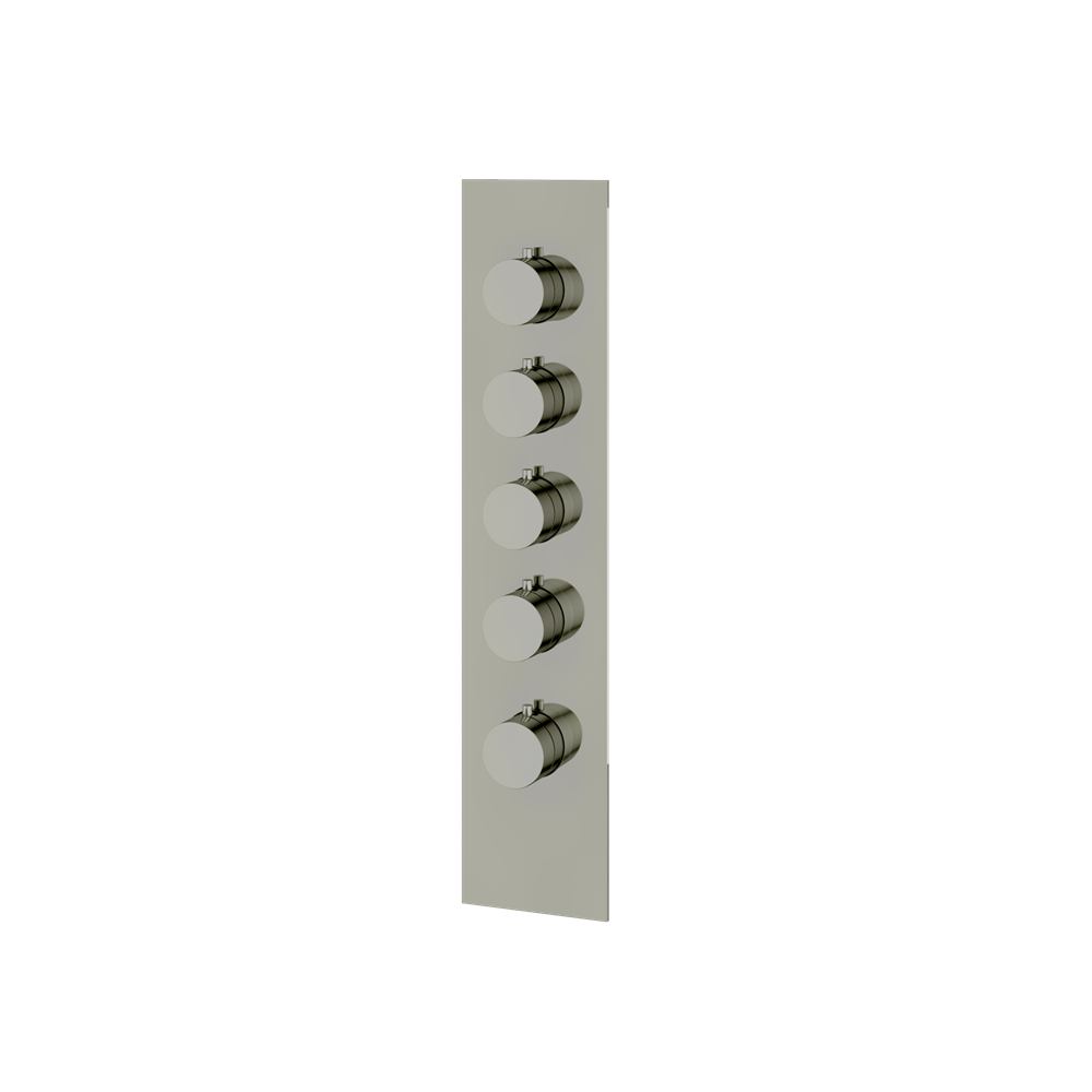 Aquabrass - Square/Round Trim Set for 4 Shut-Off Thermostatic Valve