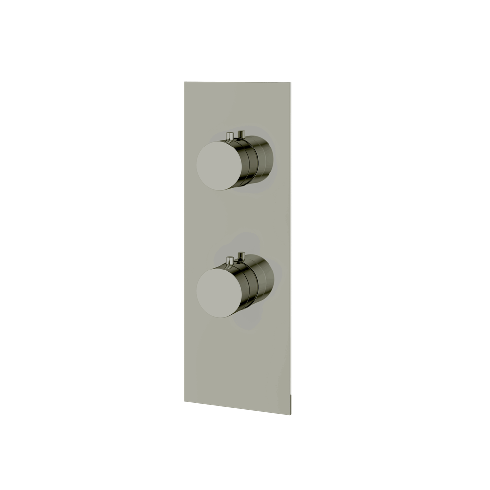 Aquabrass - Square/Round Trim Set with Diverter for Thermostatic Valve - 2-Way non-shared CalGreen compliant
