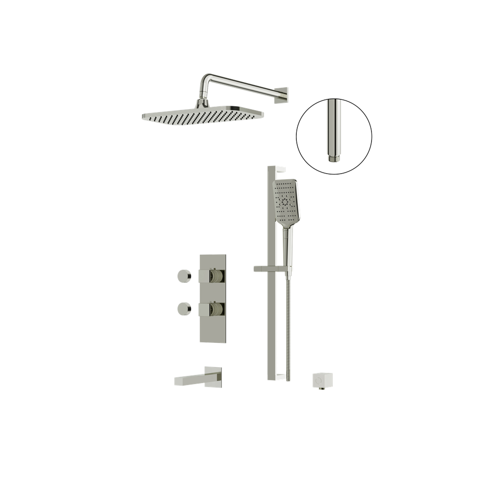 Aquabrass - Miamibox Tub/Shower Faucet- 3 Way Shared
