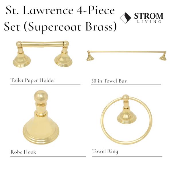 Strom Living - St. Lawrence 4-Piece Bathroom Accessory Hardware Set - 30 Inch
