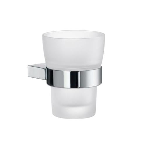 Smedbo - Air Holder In Polished Chrome With Frosted Glass Tumbler