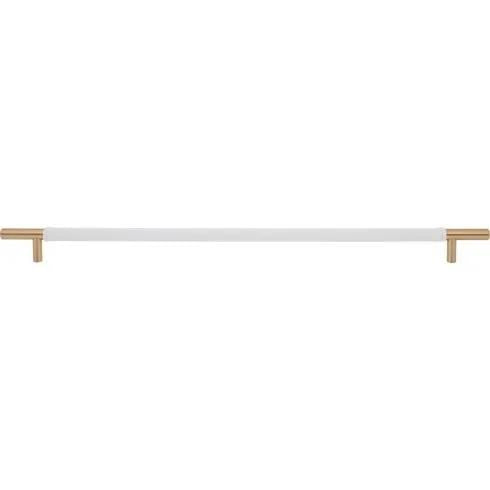 Atlas Homewares - Zanzibar 17 Inch Center to Center White Leather Appliance pull