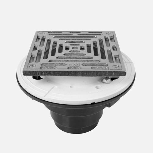 Sigma - 6 Inch Square Abs Shower Drain With Solid Nickel Bronze Top Trim