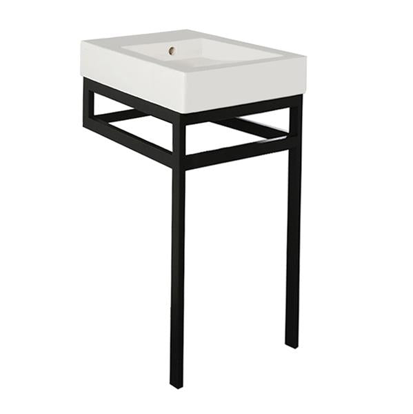 Lacava - Aquagrande Floor-Standing Metal Console Stand With A Towel Bar