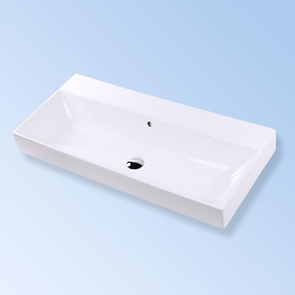 Lacava - Aquasei Wall-Mount, Vanity Top Or Self-Rimming Porcelain Bathroom Sink With An Overflow