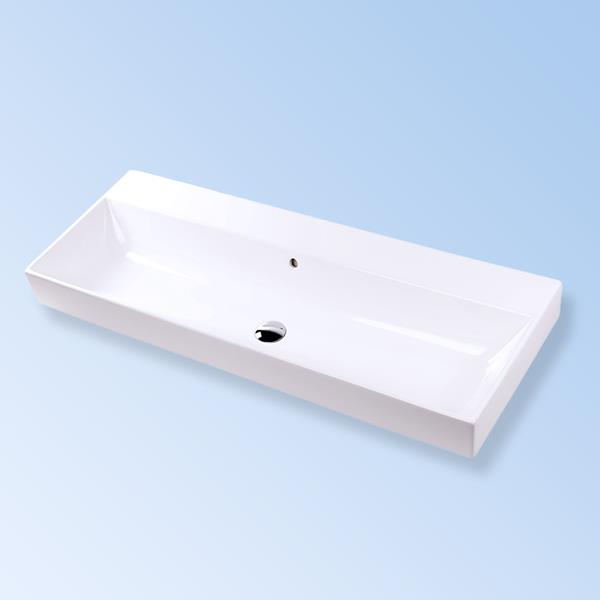 Lacava - Aquasei Wall-Mount, Vanity Top Or Self-Rimming Porcelain Wide-Bowl Bathroom Sink