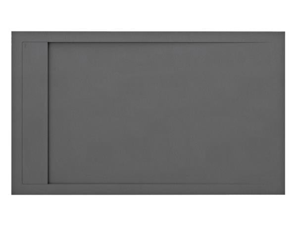 MTI - 6032 Mineral Composite Multi-Threshold Hidden End Drain Shower Base In Pizarra Texture -Rh