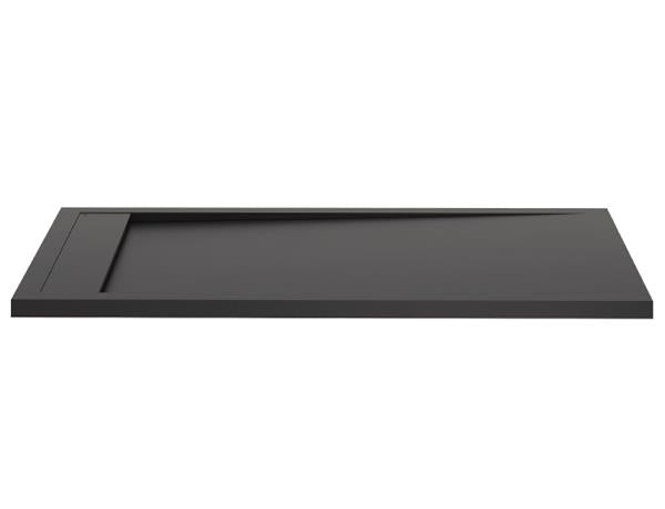 MTI - 6042 Mineral Composite Multi-Threshold Hidden End Drain Shower Base In Pizarra Texture -Rh