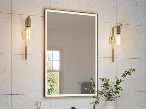 Fleurco - Artus Framed Mirror with Defog and Light