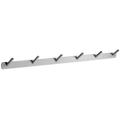 Beslagsboden - Coat Rack, 6 Hooks B1065, Brushed Stainless Steel