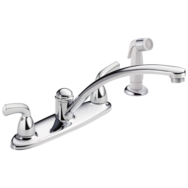 Delta - Foundations Two Handle Kitchen Faucet With Spray