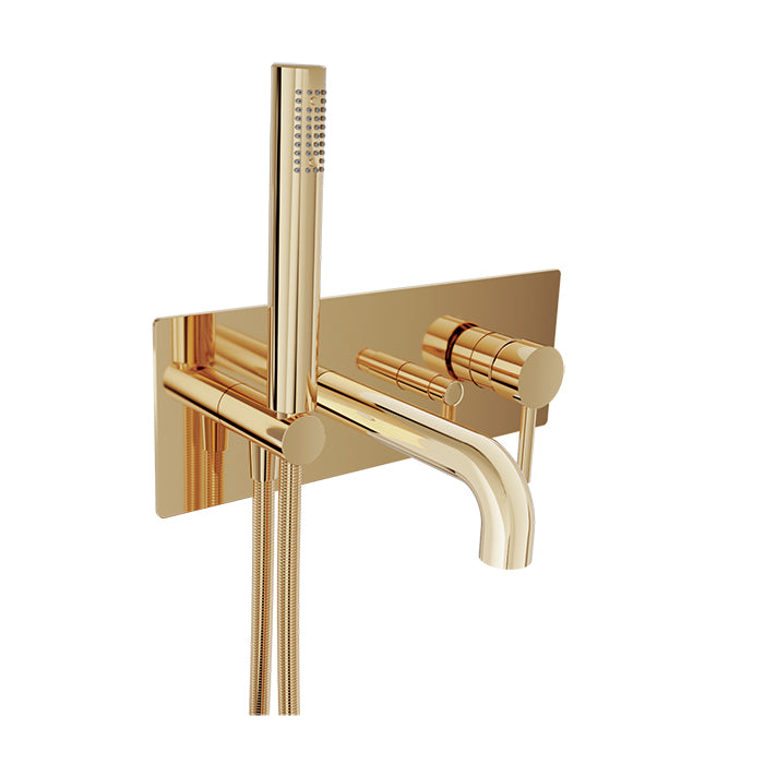 Baril - Zip B66 Pressure balanced wall-mounted tub faucet with hand shower