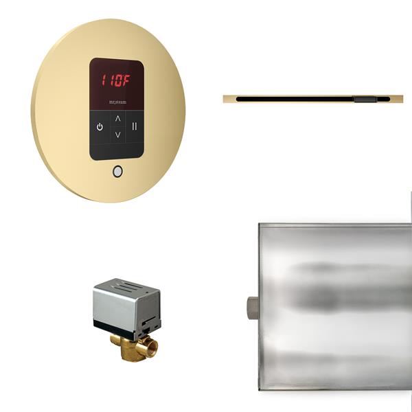 Mr. Steam - Basic Butler Linear Steam Shower Control Package With Itempo Control And Linear Steamhead Round
