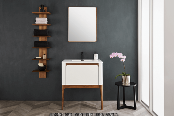 Wetstyle - Bauhaus Vanity 24 Inch Wall Mount With Legs