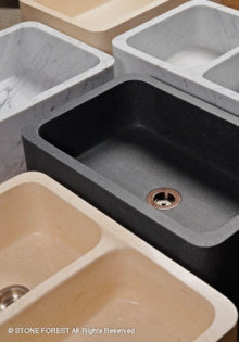 Stone Forest - Farmhouse Sink, All Honed - Noce Basalt