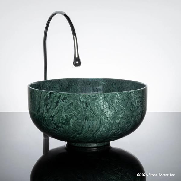 Stone Forest - Tazza Vessel - Verde Indio Marble