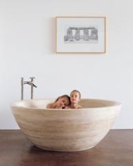 Stone Forest - Round Bathtub - Travertino Romano