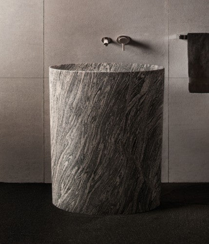 Stone Forest - New Infinity Pedestal Sink - Cumulo Granite