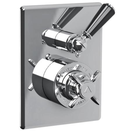 Lefroy Brooks - Classic Black Thermostatic Trim With Integrated Flow Control