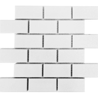Roca Tile - 2×4 T-Brick 12 x 12 ArtisMosaic - Snow White Bright
