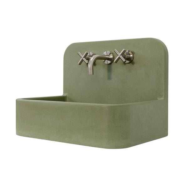 Lacava - Newterra Wall-Mount Or Vanity Top Sink Made Of Concrete, No Overflow. W: 22 Inch, D: 14 Inch, H: 16 Inch