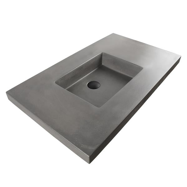 Lacava - Newterra Countertop Made Of Concrete For Vanity Ntr-Un-36